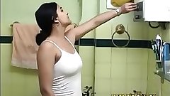 Indian aunty taking shower