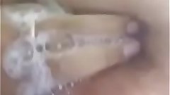 Indian gf makes a selfie video of her big titties after shower