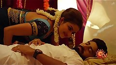 Nandhini Serial Nithya Ram Hot Seducing Moves with Cleavage Show)