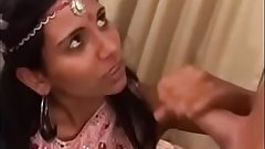 Hairy Indian Aunty Loves White Cock