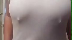 Desi Indian Girl Sangita Playing With Her boobs