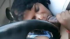 Indian gf sex blowjob in car